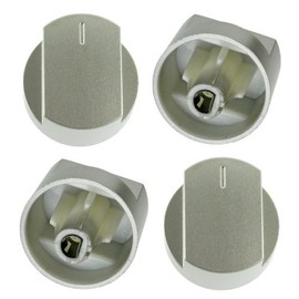First4spares Control Knob for Stoves Oven (Pack of 4, Chrome/Silver)
