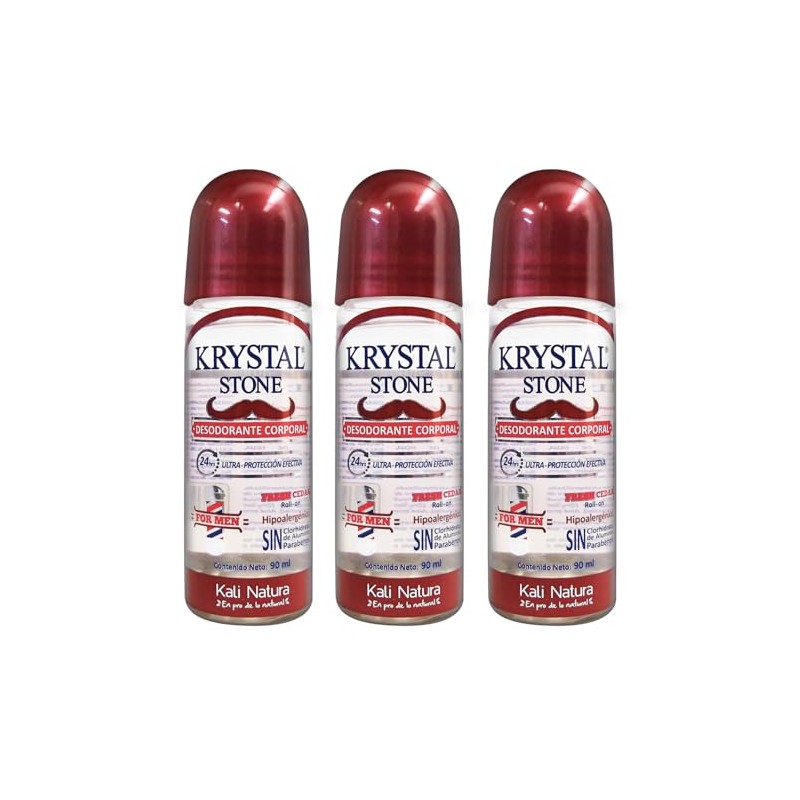 Krystal Stone Desodorante For Men Fresh Cedar Roll on 90ml