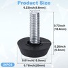 Isslly 24 pcs M6 Thread Furniture Feet, Black Adjustable Table