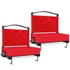 Kaganoon 2pcs Stadium Seats with Back Support Cushion, Folding Stadium