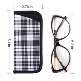 3 Pack Glasses Pouch Slim - Soft Eyeglasses Bag Spectacles Sleeve Portable Cloth Eyewear Case Sunglasses Case