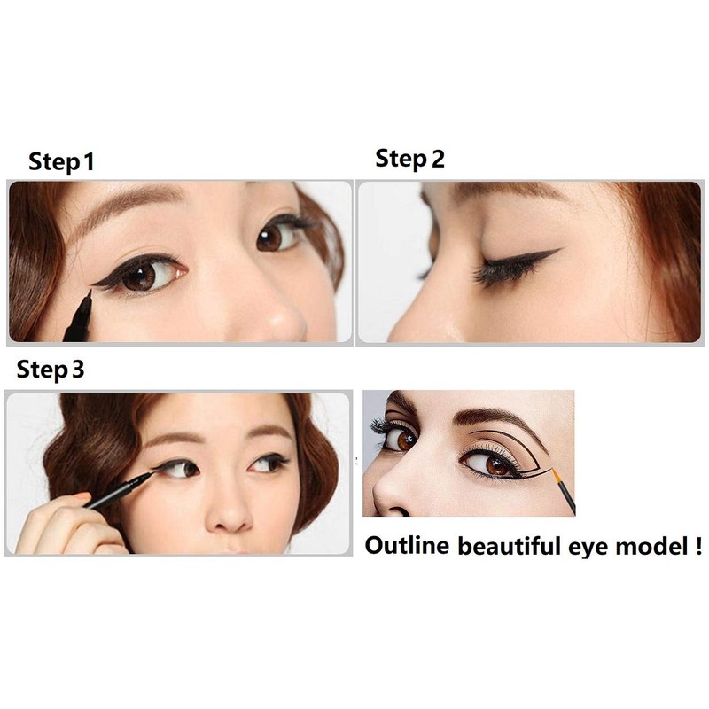 LASSKY - Pincel desechable para delineador de ojos con tapa