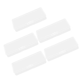 WOONEKY Plastic Blade Disposal Box with Hinged Lid 5pcs Small Containers for Razor Fish Craft Jewelry Storage