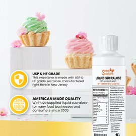 Concentrated Liquid Sucralose Sweetener, 25% Concentrated Sugar Alternative, 8 oz. Bulk for Drinks, Food, and Pastries, Zero Calories and No Carbs (1- Pack)