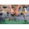 Feitore 4 Mil Black Plastic Sheeting Weed Barrier Landscape Fabric