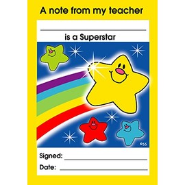 SuperStickers Superstar Teacher Reward Praise Note Pad, DNP132, 15 x 10.5 x 0.8 cm