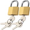 Brass Padlock Set of 2 Keyed Alike