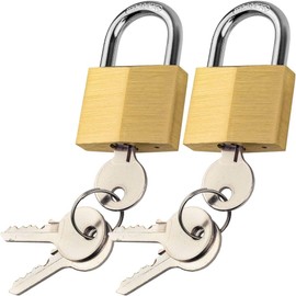 Brass Padlock Set of 2 Keyed Alike