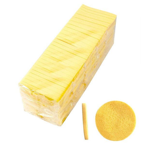 Facial Sponges Compressed,360 Pieces Makeup Remover PVA Professional Round Face Wash Sponges Spa Pads for Women Exfoliating Cleansing,Yellow