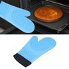 Silicone Oven Mitts with Cotton Heat Insulated Anti Scalding Baking