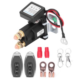 Remote Control Relay Switch Brass Coil Anti Leakage Waterproof Wireless Remote Switch with 2 Controllers 12V 500A