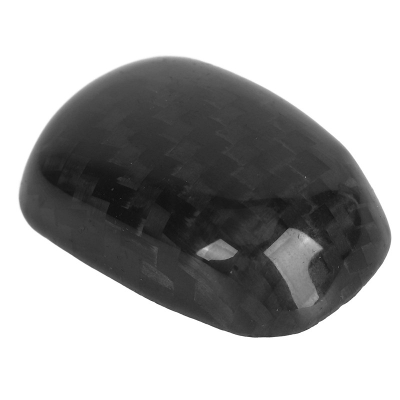 Gear Shift Knob Unlock Button Cover Carbon Fiber Shifter Lever