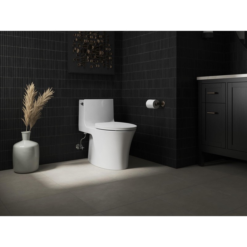 Kohler K-26801-96 Impro ReadyLatch Quiet Close Elongated Toilet Seat, Biscuit