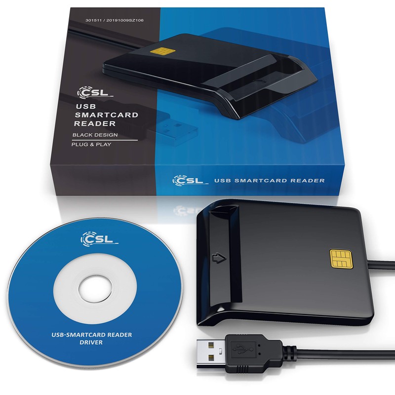 CSL - USB Smart Card Reader - Plug and Play