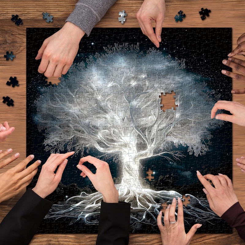 Glowing Tree of Life Puzzle for Adults 1000 Pieces, Fantasy