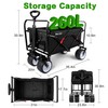 BEAU JARDIN Collapsible Folding Wagon Cart 460lbs Heavy Duty Foldable
