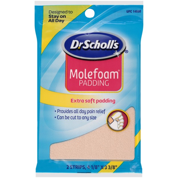 Dr. Scholl's Molefoam Padding, Men's And Women's, 2-Count Packages (Pack Of 72) - Packaging May Vary