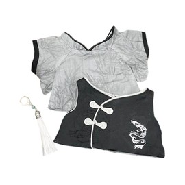 niannyyhouse 6.9 inches (20 cm) Plush, Clothing, Coat, Vest, Accessories, China Dress, Suit, Cotton Doll, Dress-Up, Accessories, Black