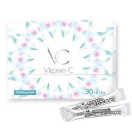 高濃度 ビタミンC 3000mg イギリス産 含有率96% サプリメント 粉末 スティック VC(ブイシー) 30包 (1箱)