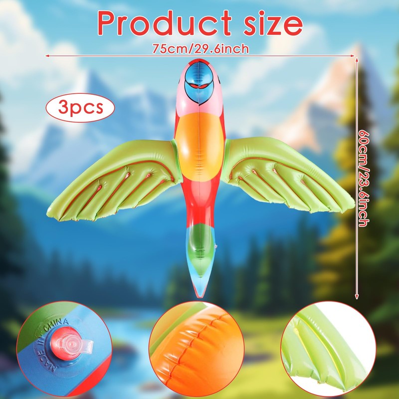 LQTSLFM Inflatable Parrot, Inflatable Toy, Swimming Pool, Inflatable Parrot Toy