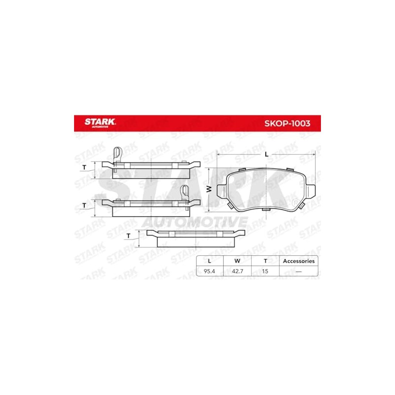 STARK SKOP-1003 Brake Pad Set, Disc Brake Pads, Brake Stones,