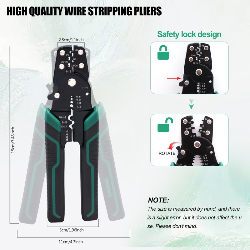 Twidec/100PCS Nylon Spade Connectors Kit 22-10 Gauge Quick Disconnect Fully