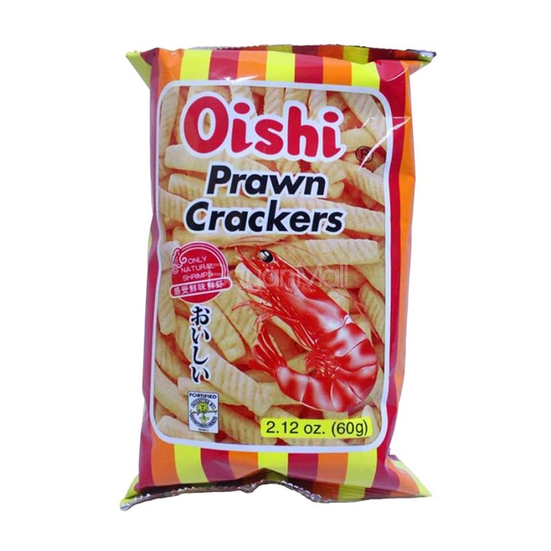 Oishi Prawn Crackers 60g (Pack of 10) Regular