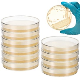 Veemoon 10pcs Agar Petri Dishes, Prepoured Petri Dishes Science Kit Science Projects Supplies for Mushrooms, Interest Cultivation Experiments (7cm)