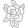 6"x 8" Rose Quilting Stencil by QCI - 404