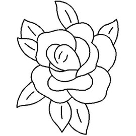 6"x 8" Rose Quilting Stencil by QCI - 404