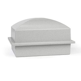 Crowne Vault Burial Urn Vault | Outer Container to Hold Single Urn for Cremation Ashes for Ground Burial | Made in The USA (Regent, Granite Grey)