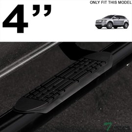4" Oval Black Side Step Nerf Bars Rail Running Boards Compatible with 07-14 Ford Edge / 2007-2015 Lincoln MKX