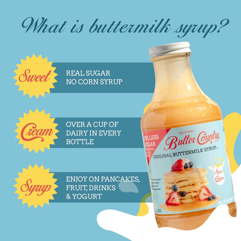 Uncle Bob's Butter Country Original Buttermilk Syrup for Pancakes and