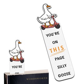 Funny Bookmarks Silly Goose Cute Bookmark Book Marks for Reading Women Men - Silly Goose Bookmark Reading Accessories for Book Lovers Stocking Stuffers for Teen Girls Boys Gag Gifts for Women Men