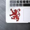 Medium 100mm 'Red Lion Rampant' Permanent Sticker Decal for Cars/Windows/Bins/Walls