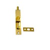 QCAA Solid Brass Door Flush Bolt, 4", with Square End,