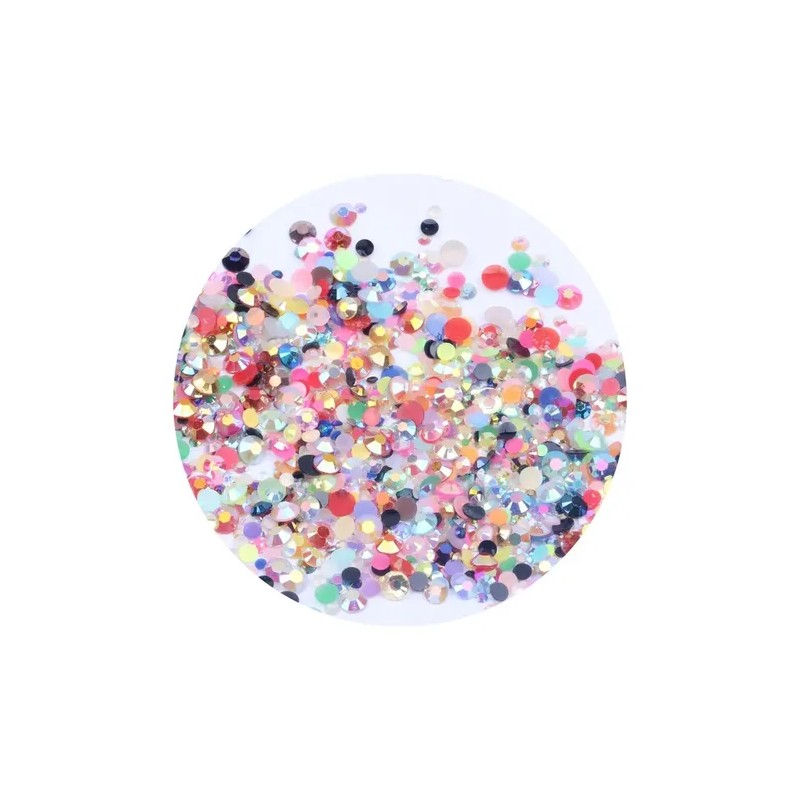 Resina Para Uñas Acrilicas Piedras Decorativas Mezcla 1000pz