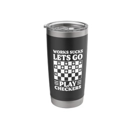 Checkers Strategy - Classic Board Game Checkers Stainless Steel Insulated Tumbler