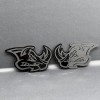 Emblem Badge 2pcs Rhino Badges Emblem Black Mate Black BADGES