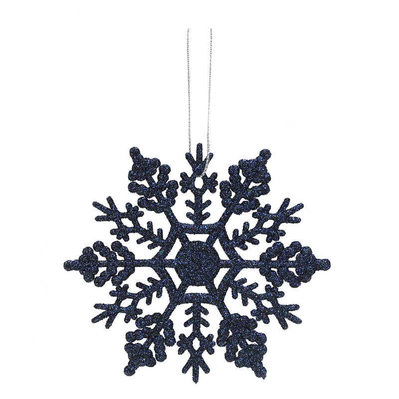 Christmas Concepts® Pack of 12-10cm Glitter Snowflake Hanging Decorations -