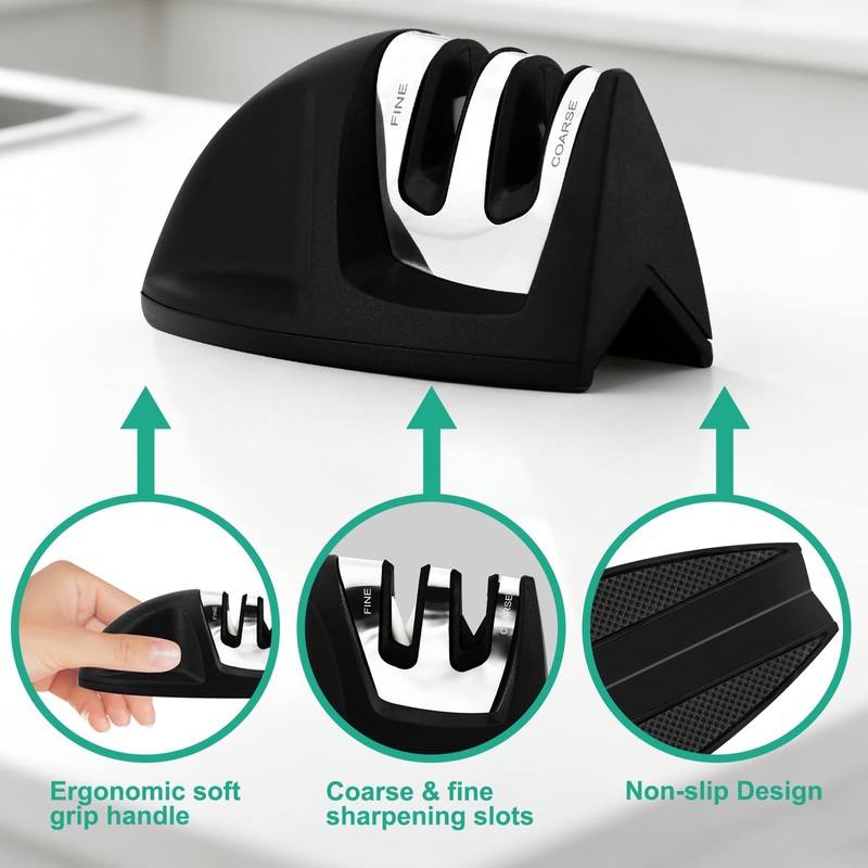 CuCut 16-Piece Kitchen Knife Set with Block - High Carbon