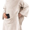 DecoKing Lazy TV Blanket, Microfibre Fleece Blanket with Sleeves, Pockets