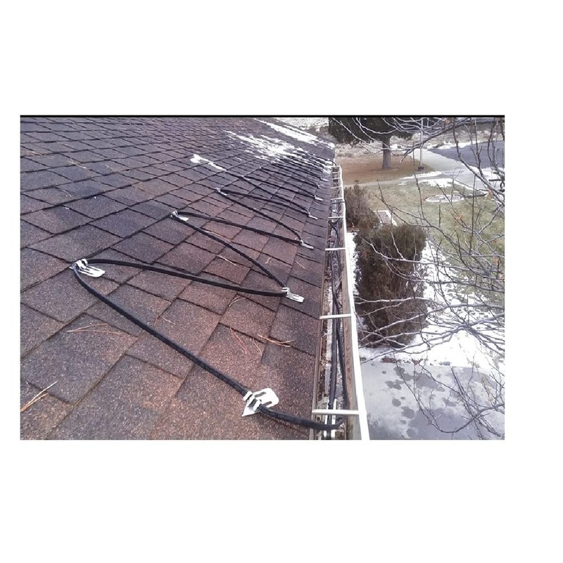 H&G lifestyles Roof Heat Cable Snow De-Icing Kit Self-Regulating Plug-in