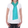 LES POULETTES - Cashmere and Modal Plain Scarf - Turquoise