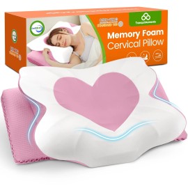Tranquilmoments New Neck Pillow for Sleeping Memory Foam Side Sleeper Pillow, Ergonomic Pillows
