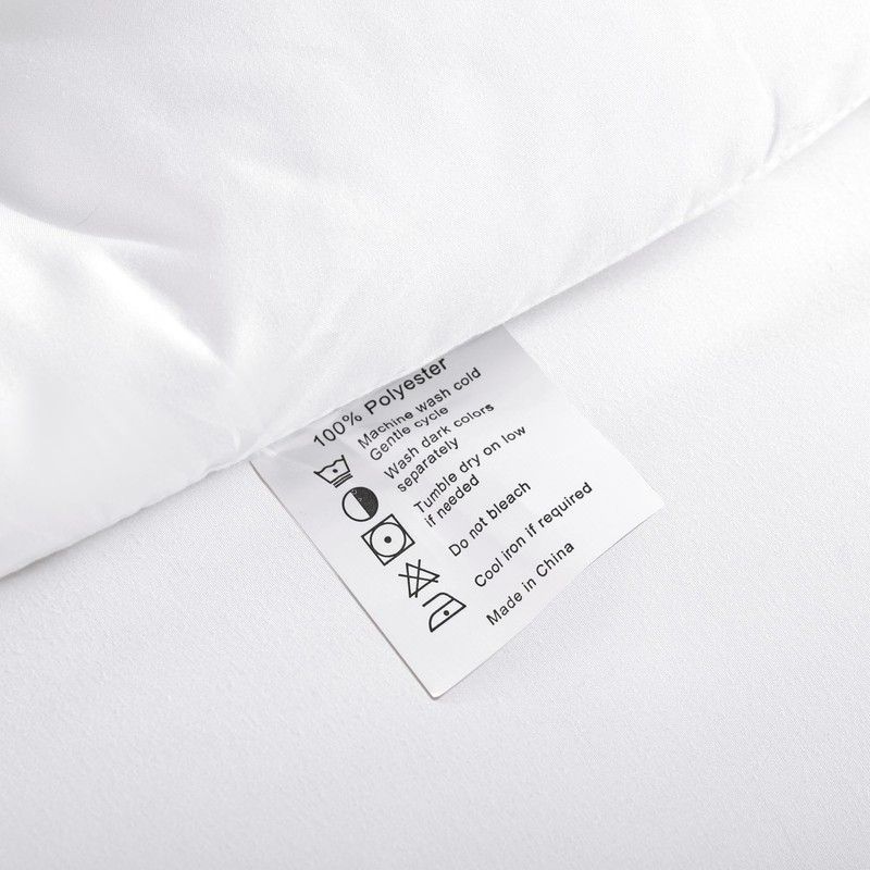 ROSGONIA Comforter Full Size for Girls Boys Teens White, 3pcs