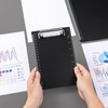 Srvnpioy A5 Black Plastic Clipboard with Extendable Hanging Loop for