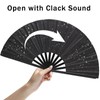 Glitter bling Large Folding Fan-Hand Fan Rave Clack Popping Fan