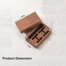 Vintage Rustic Black Walnut Wooden Cufflinks Gift Box for Men, Cufflink and Tie Clip Storage Case with Magnetic Closure, Elegant Gift Box for Special Occasions