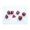 Chessex - Mini dadi Gemelli viola e rossi con numeri